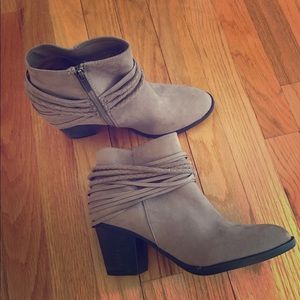 Suede leather booties
